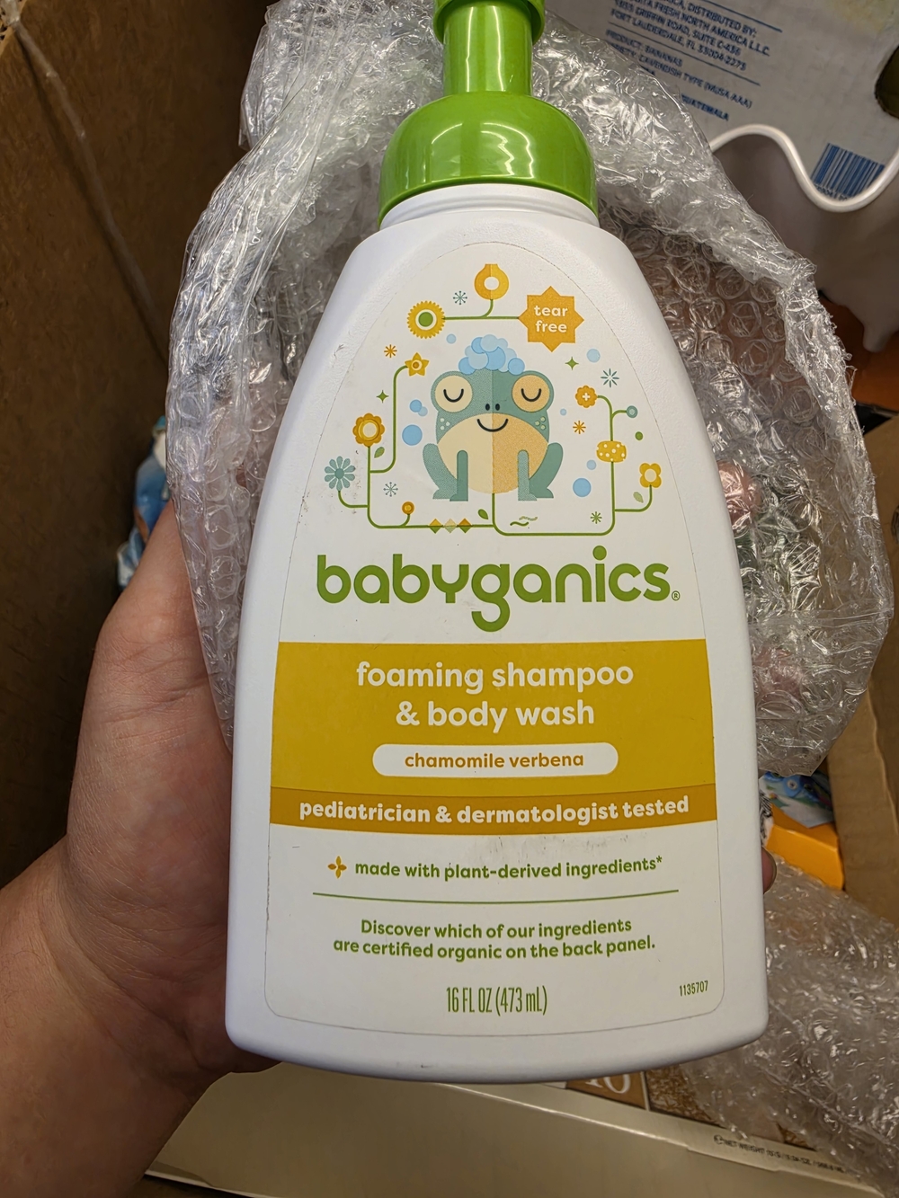 Foaming Shampoo & Body Wash - Chamomile Verbena (Green/White)